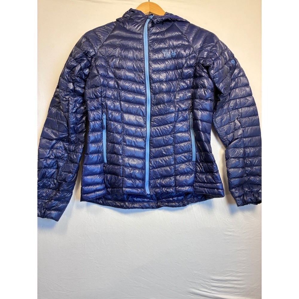 Mountain Hardwear Women's Hooded Quilted Puffer Jacket Navy Blue S